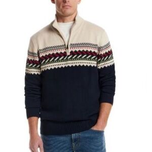 Weatherproof Vintage Holiday Quarter Zip Sweater.